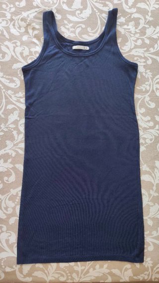 Vestidos de algodón azul y negro
