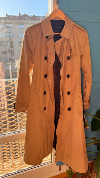 Gabardina Beige Massimo Dutti