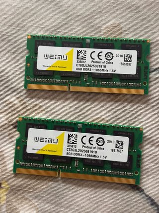 Memoria RAM 16GB (2x8GB) DDR3 1066MHz SO-DIMM