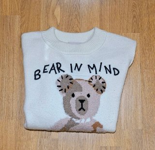 Jersey Blanco con Estampado de Oso