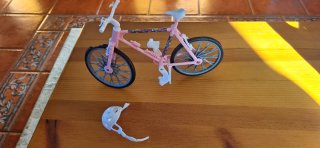 Bicicletta per Bambola con Casco Anni '90