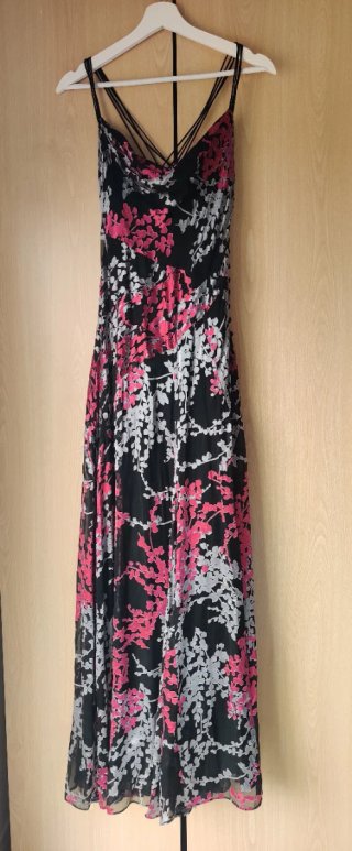 Vestido Largo Monsoon Seda Vintage Y2K