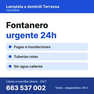 Fontanero urgente 24h Terrassa