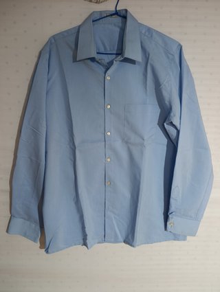 Camisa de manga larga azul