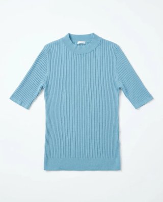 Top de canalé azul UNIQLO