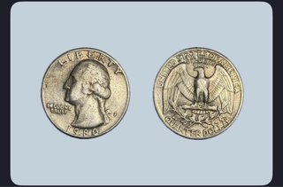 Moneda Quarter Dollar 1980