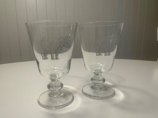 2 copas Zara Home rinoceronte, muy buen estado