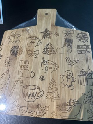 Tagliere natalizio in legno