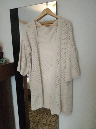 Blazer Largo blanco roto XXL