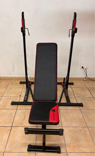 Banco de Musculación y Rack Domyos