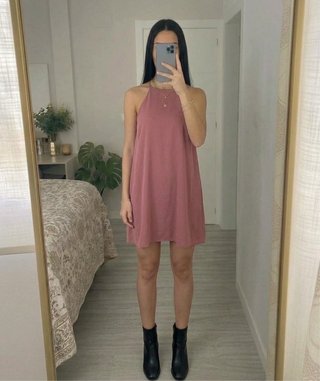 Vestido Rosa Mango Talla M