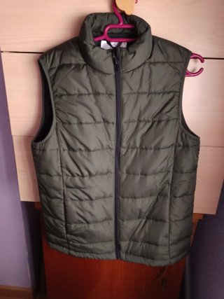 Chaleco acolchado verde oliva talla S