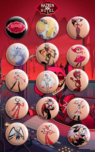 PACK CHAPAS HAZBIN HOTEL (DIBUJOS TV)