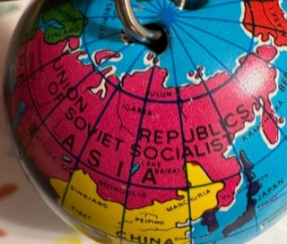 Llavero Globo Terráqueo Vintage Mapa URSS