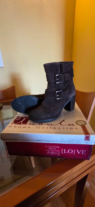 Botines de Serraje Marrón Xacata