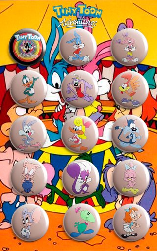 PACK CHAPAS TINY TOONS (DIBUJOS ANIMADOS)