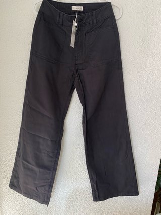 Pantalones Rectos Azules Mango