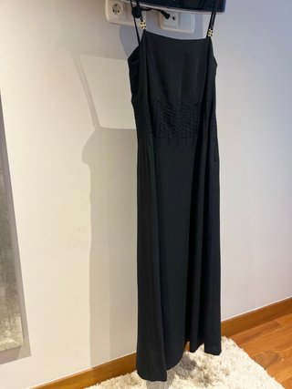 Vestido largo de fiesta negro Mafeco