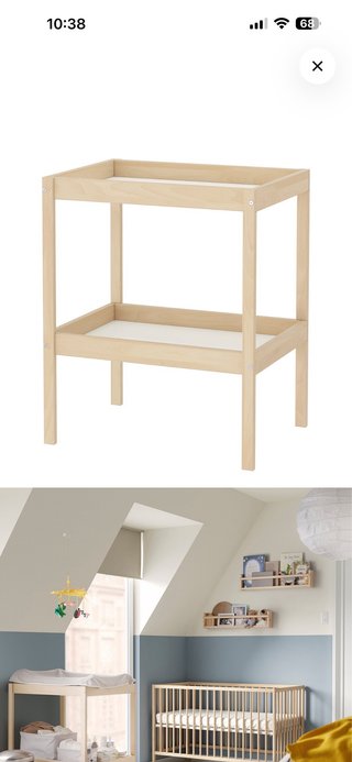 Cambiador de madera para bebé