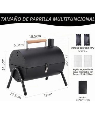Mini Barbacoa Portátil Negra