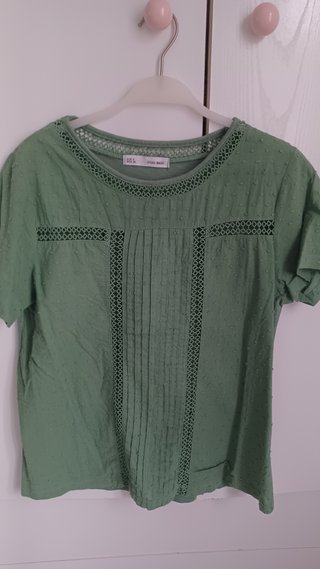 Blusa verde Sfera manga corta