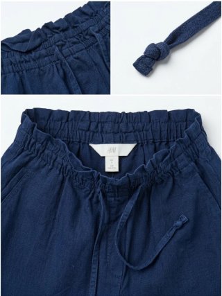 Short de lino azul H&M