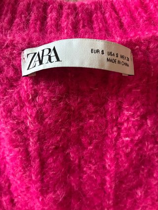Jersey Zara Rosa Fucsia Talla S