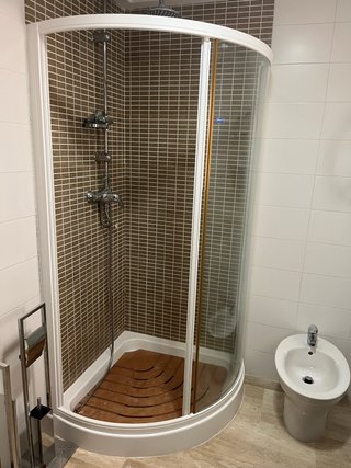 Conjunto de Ducha con Mampara y plato de ducha 90