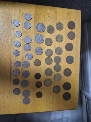 Lote de 45 monedas antiguas de Bélgica