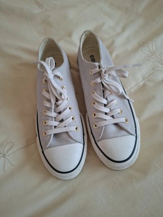 Zapatillas de piel Converse Grises Talla 37.5