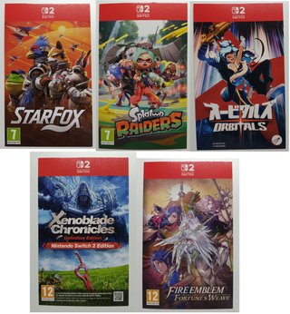 Lote 5 Láminas Promocionales Nintendo Switch 2