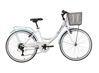 Bicicleta Toplife City 24 turquesa y blanca