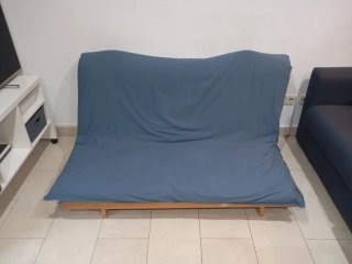 Divano letto futon Ikea blu