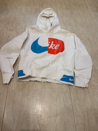 Sudadera Nike Blanca con cinta elástica azul