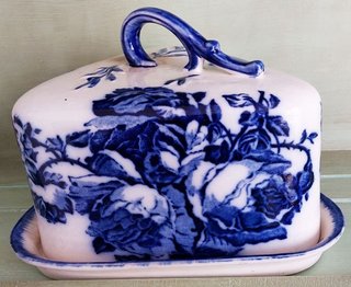 Quesera antigua 1930 Ironstone Staffordshire Engla