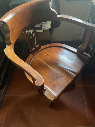 Sillas de despacho vintage de caoba