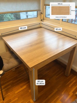 Mesa de Comedor Extensible de Madera