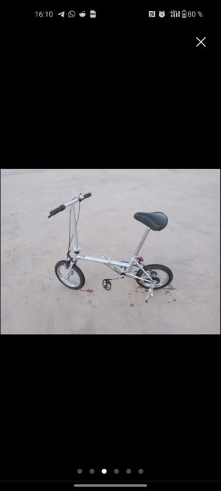 Bicicleta Plegable Plateada