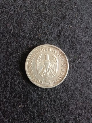 Moneda de plata 5 Reichsmark Deutsches Reich 1936
