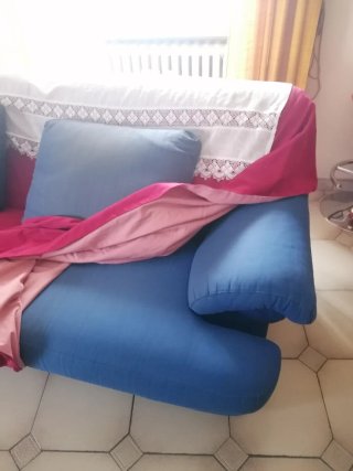 Divano letto 3 posti blu
