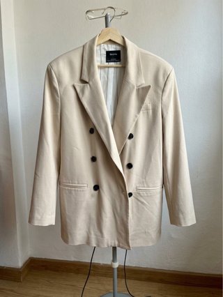 Americana Blazer Beige Bershka