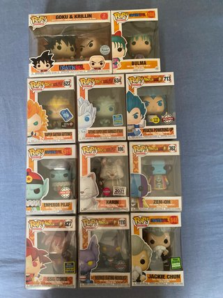 Lote 11 Figuras Funko Pop Dragon Ball