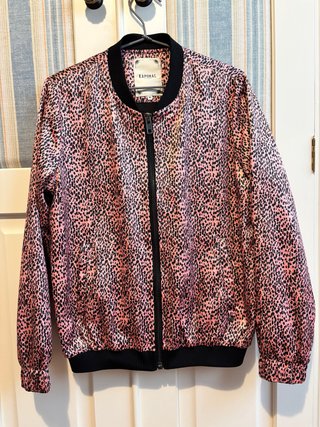 Cazadora Bomber Animal print rosa y negro