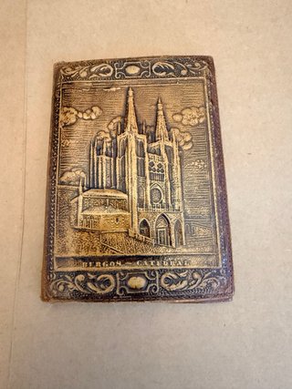 Billetera Antigua Piel Repujada Catedral Burgos