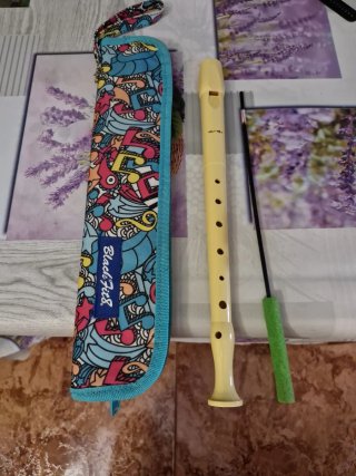 Flauta Dulce con Funda y Limpiador