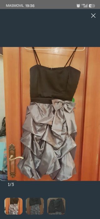 Vestido de fiesta bicolor talla L