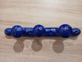 Colgador de Cerámica Azul para Baño