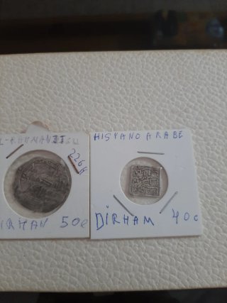 2 Monedas Árabes de Plata
