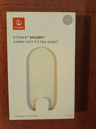 Stokke Xplory. Carry cot fitted sheet. Two pack