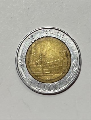 Moneta da collezione 500 lire italiane